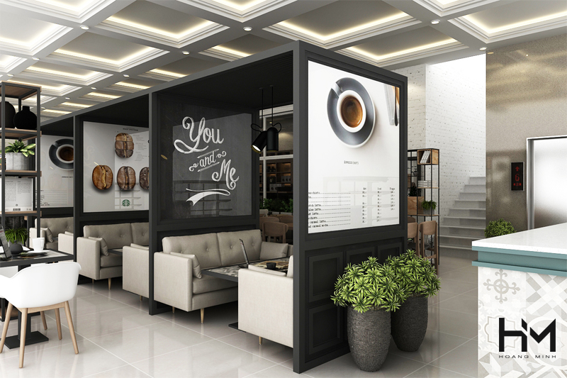 Thiết kế quán cafe DANO - thiết kế quán cafe độc đáo: Với mong muốn đem lại sự mới lạ cho khách hàng, quán cafe DANO đã được thiết kế với phong cách độc đáo và sáng tạo, chủ đạo là gam màu trắng tinh khiết cùng với một số phụ kiện nổi bật tạo nên sự chú ý của người đến thưởng thức. Không chỉ đẹp mắt mà còn sử dụng các công nghệ tiên tiến trong quá trình sản xuất, quán cafe DANO sẽ đem đến cho bạn một trải nghiệm tuyệt vời.