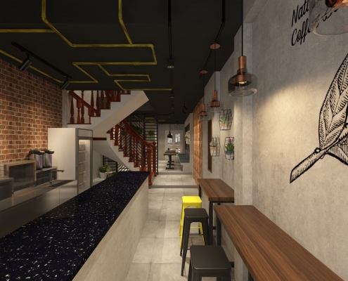 ông trình : Thiết kế quán cafe YUMME Đơn vị thiết kế : Công ty thiết kế nội thất Hoàng Minh Decor Lĩnh vực : Thiết kế thi công nội thất quán cafe, trà sữa. Địa điểm : Nguyễn Bỉnh Khiêm , Quận 1, TP HCM. Yêu cầu thiết kế : Thiết kế không gian hiện đại, đơn giản và kết hợp phong cách thô mộc Liên hệ : 0914 49 19 09 Email : info.hoangminhdecor@gmail.com MỘT SỐ HÌNH ẢNH THIẾT KẾ QUÁN CAFE YUMME