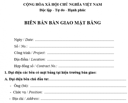 bien ban ban giao mat bang